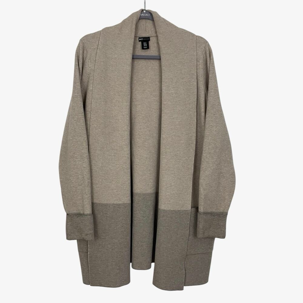 Jones New York Beige & Grey Cardigan Sweater